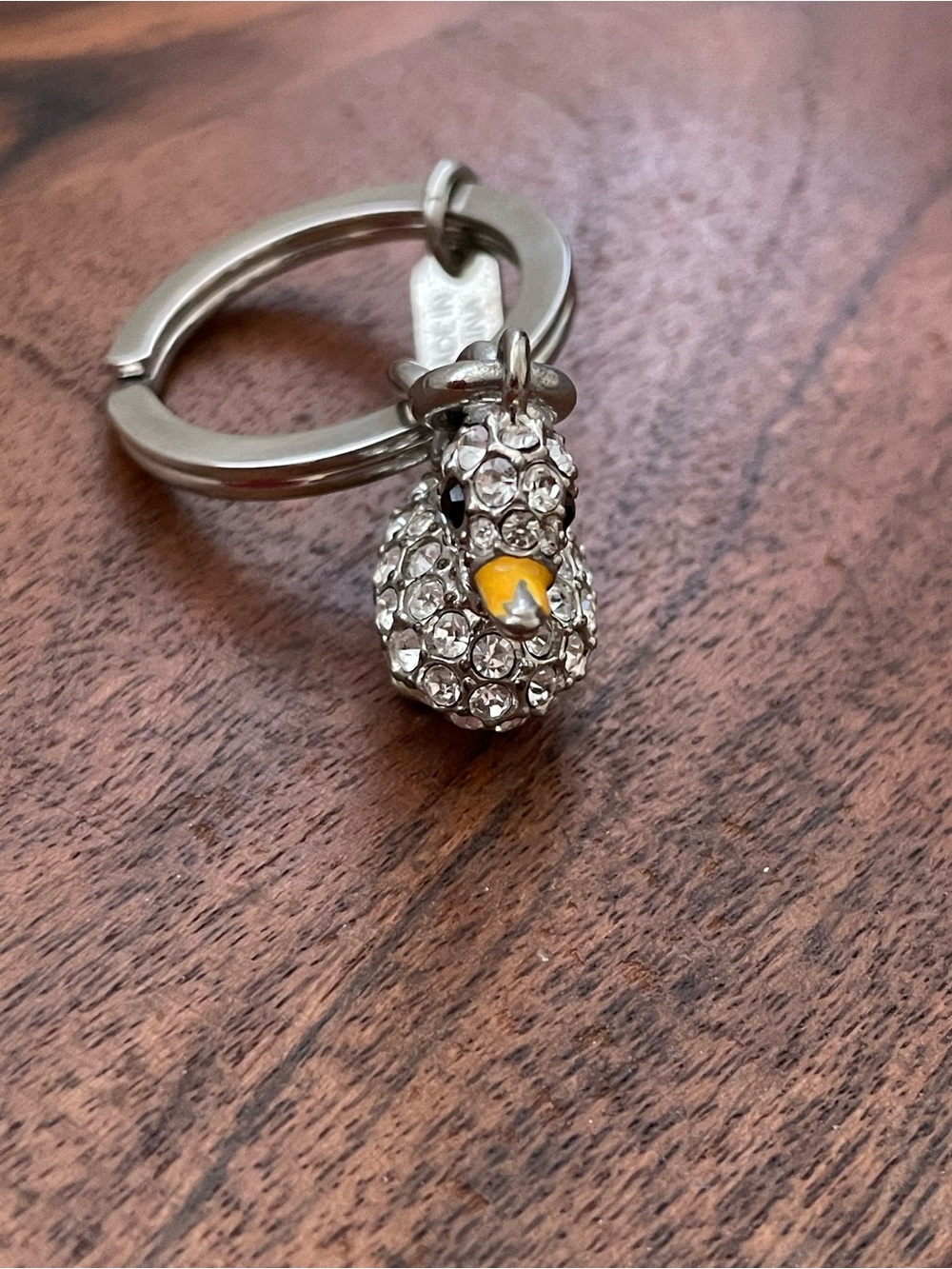 COACH Swarovski Crystal Embossed Tiny Duck Bag Charm - Picture 3 of 9